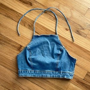 Denim Cropped Tank - Forever 21 - Size M
